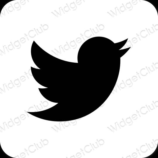 Icônes d'application Twitter esthétiques