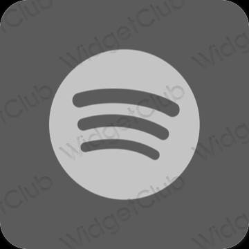 Aesthetic gray Spotify app icons