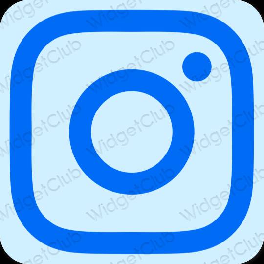 เกี่ยวกับความงาม สีฟ้าพาสเทล Instagram ไอคอนแอพ