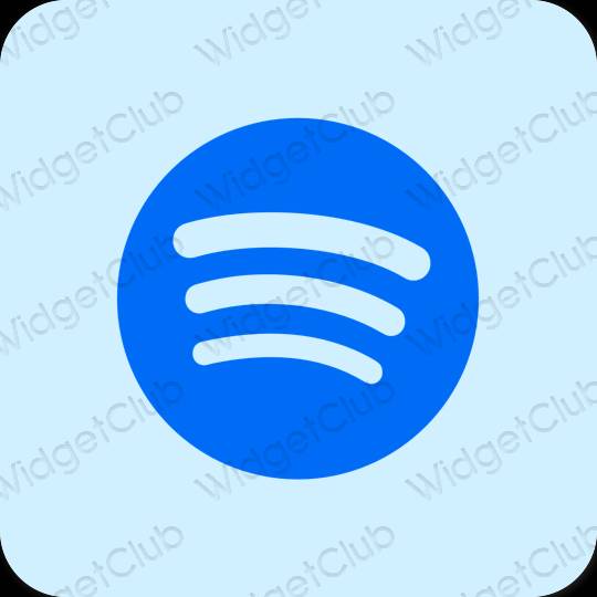 جمالي الأزرق الباستيل Spotify أيقونات التطبيق