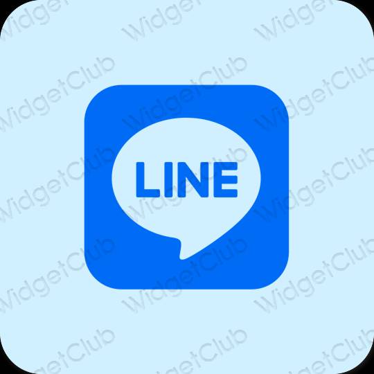 미적인 파스텔 블루 LINE 앱 아이콘