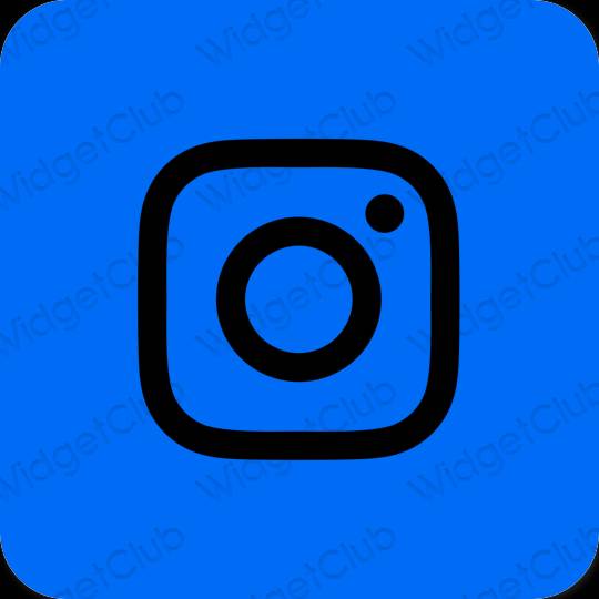 Estetik mavi Instagram proqram nişanları