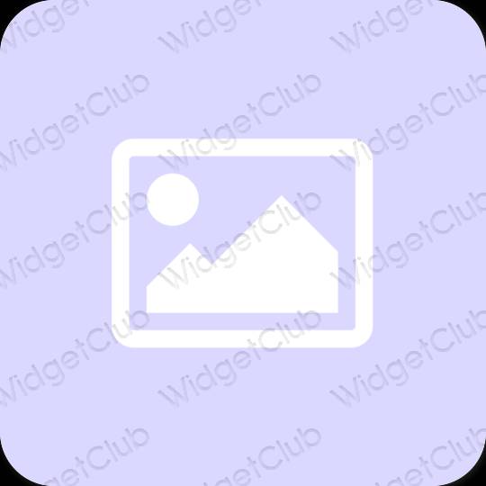 Aesthetic purple Photos app icons