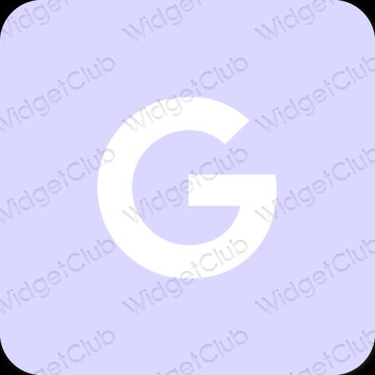 Estetyka pastelowy niebieski Google ikony aplikacji