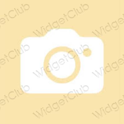 Estetisk gul Camera app ikoner