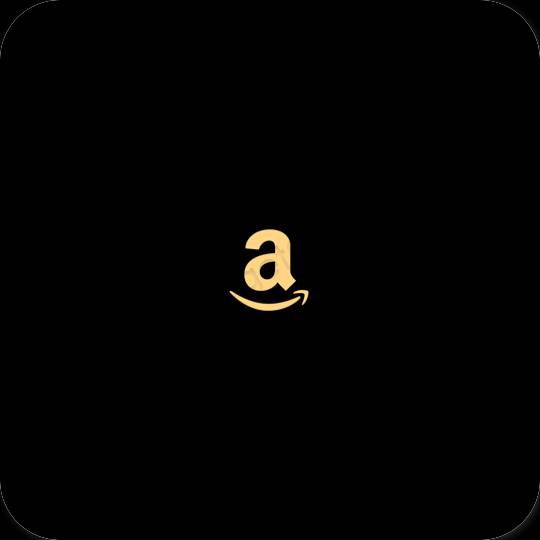 Естетски црн Amazon иконе апликација
