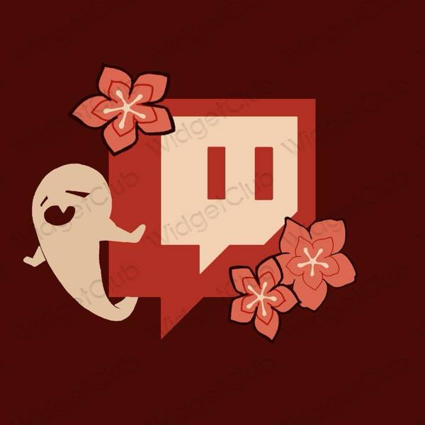 Icônes d'application Twitch esthétiques