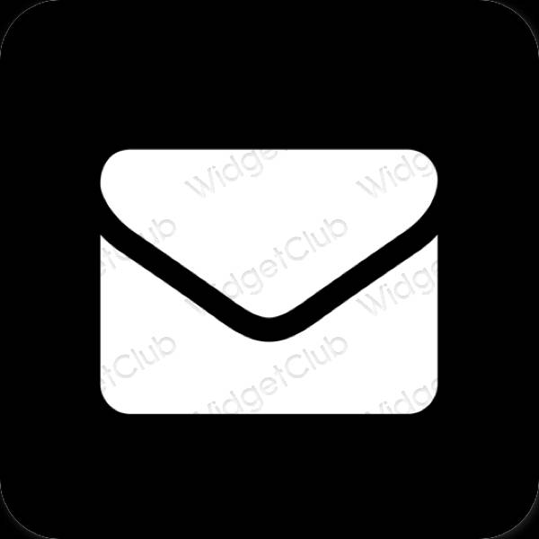 Thẩm mỹ đen Mail biểu tượng ứng dụng