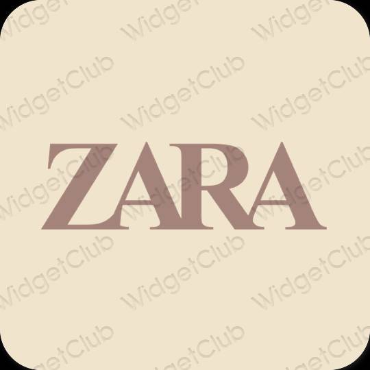Stijlvol beige ZARA app-pictogrammen