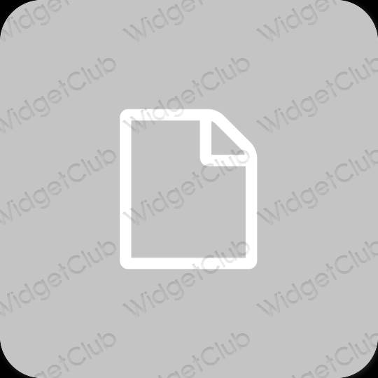 Estetski siva Files ikone aplikacija