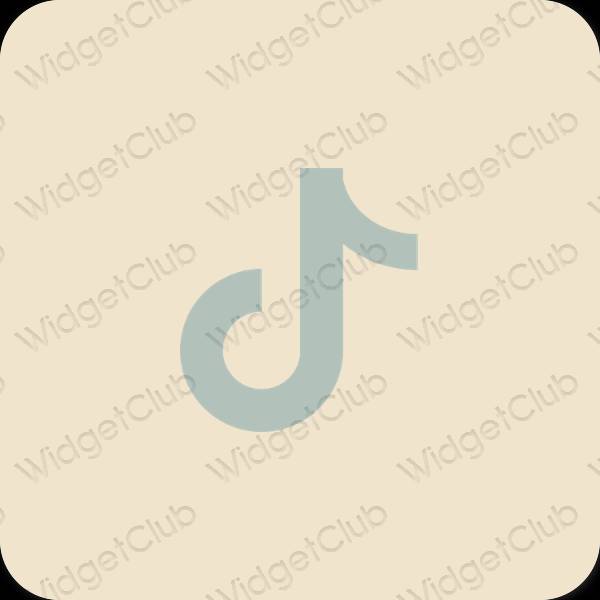 Stijlvol beige TikTok app-pictogrammen