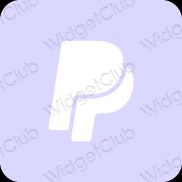 Estetsko pastelno modra Paypal ikone aplikacij