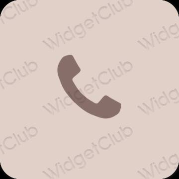 Estetico beige Phone icone dell'app