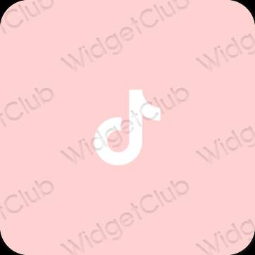 Esteetiline roosa TikTok rakenduste ikoonid