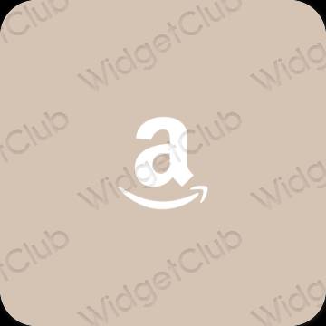 미적인 베이지 Amazon 앱 아이콘