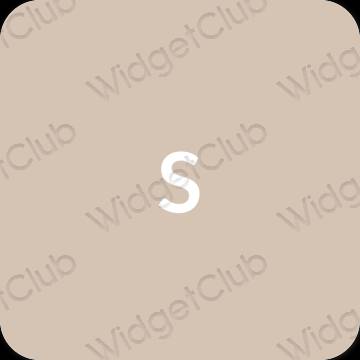 Stijlvol beige SHEIN app-pictogrammen