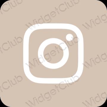 Æstetisk beige Instagram app ikoner