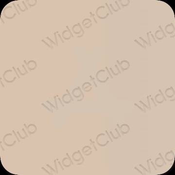 审美的 浅褐色的 AppStore 应用程序图标