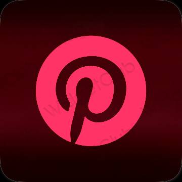 Estetický neonově růžová Pinterest ikony aplikací