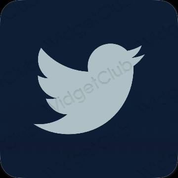 Estetické ikony aplikací Twitter