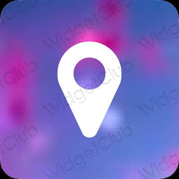 Aesthetic Google Map app icons