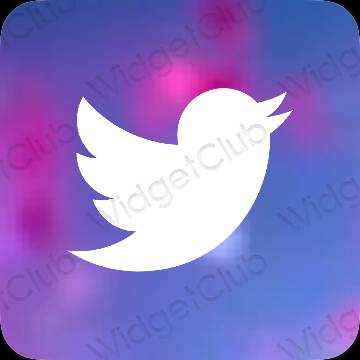រូបតំណាងកម្មវិធី Twitter សោភ័ណភាព