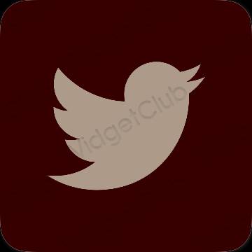 រូបតំណាងកម្មវិធី Twitter សោភ័ណភាព