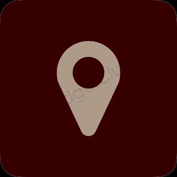 Aesthetic Google Map app icons