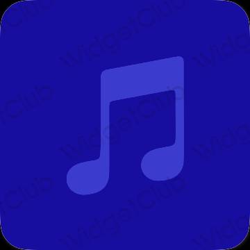 Estetski plava Apple Music ikone aplikacija