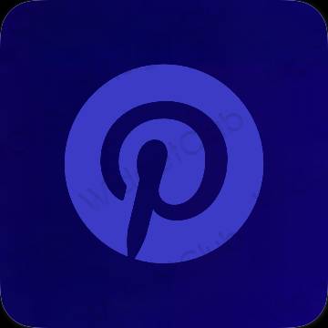 Estetický modrý Pinterest ikony aplikací