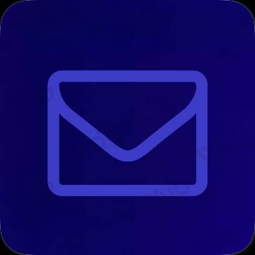 Estetico blu Mail icone dell'app