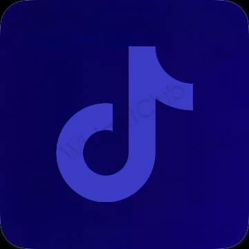 Estetický modrý TikTok ikony aplikací