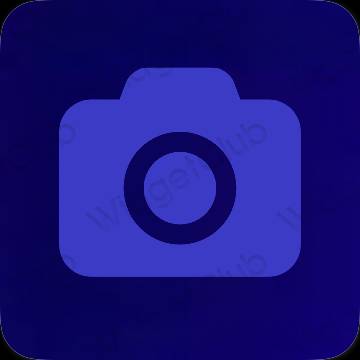 Estetický modrý Camera ikony aplikací