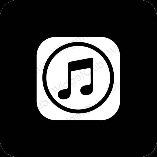 Estético Preto Music ícones de aplicativos