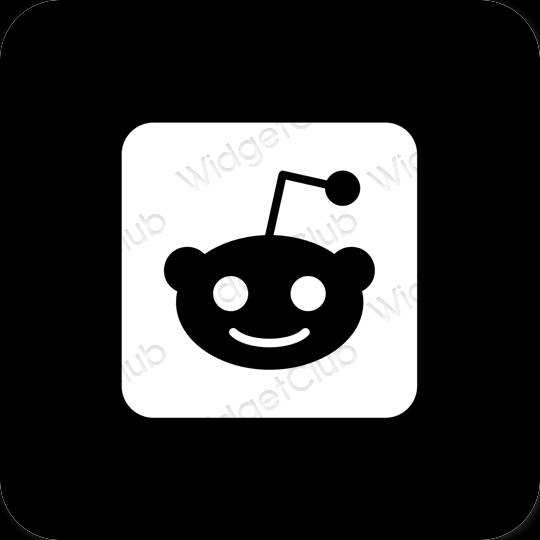 Estetyka czarny AbemaTV ikony aplikacji