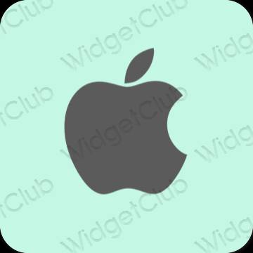 эстетический пастельно-голубой Apple Store значки приложений