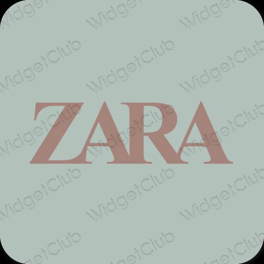 Estético verde ZARA iconos de aplicaciones