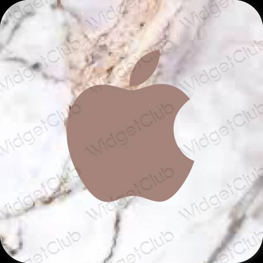 Esteetiline pruun Apple Store rakenduste ikoonid