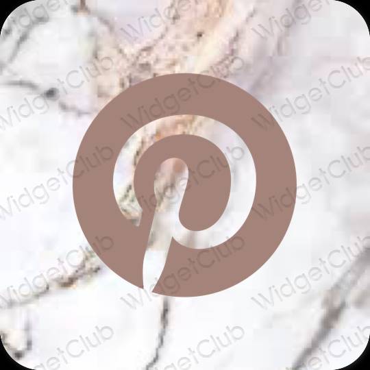 审美的 棕色的 Pinterest 应用程序图标