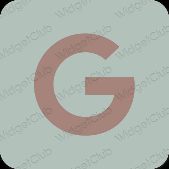 Estético verde Google iconos de aplicaciones