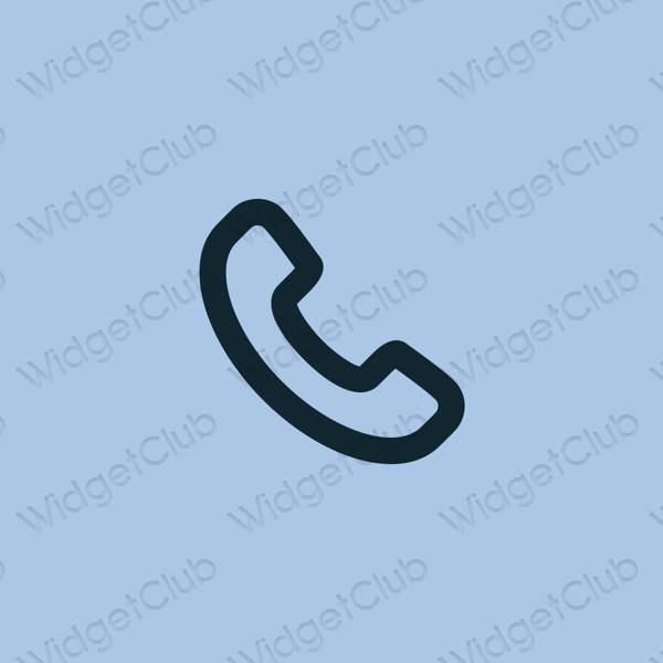 Estetski pastelno plava Phone ikone aplikacija