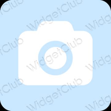 Ästhetisch pastellblau Camera App-Symbole