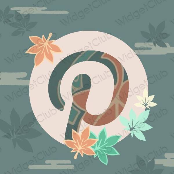 جمالية Pinterest أيقونات التطبيقات