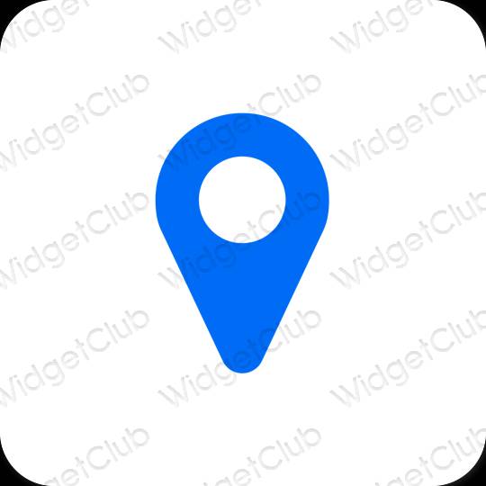 Esthetische Google Map app-pictogrammen