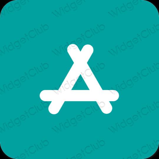 Estetisk blå AppStore app ikoner