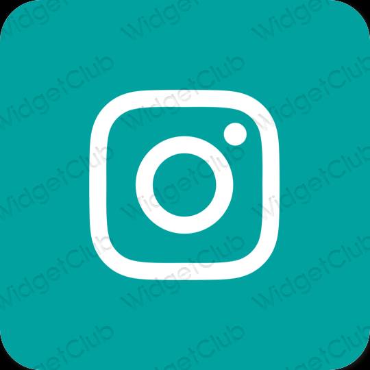 Estético azul Instagram ícones de aplicativos