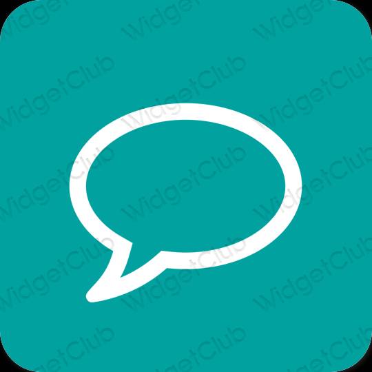 Естетичен син Messages икони на приложения
