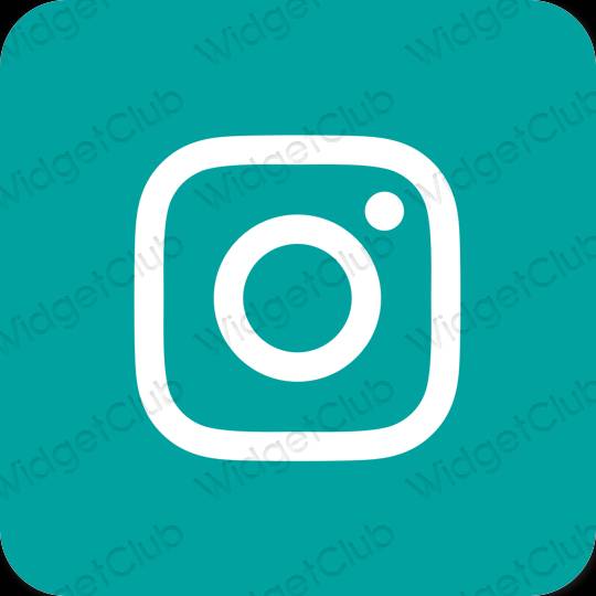 Estetsko modra Instagram ikone aplikacij