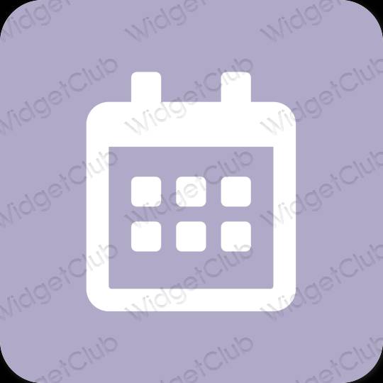 Estetis biru pastel Calendar ikon aplikasi