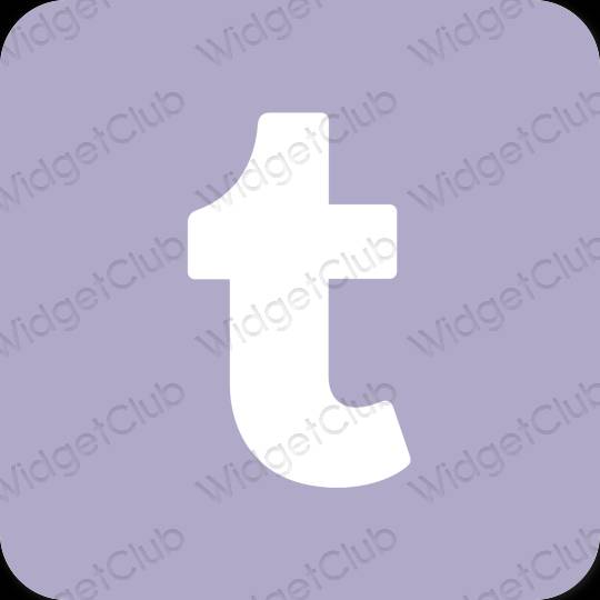 Estetisk pastellblå Tumblr app ikoner